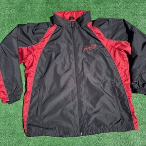 Snap-On Tools Jacket Mens XL Black Red Full Zip Windbreaker Embroidered Logo